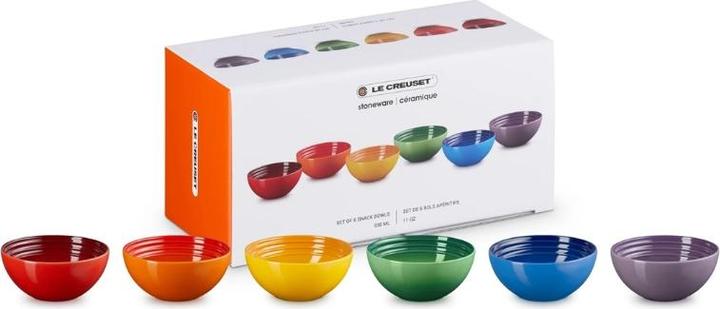 Le Creuset Set of 6 snack bowls 12 cm rainbow