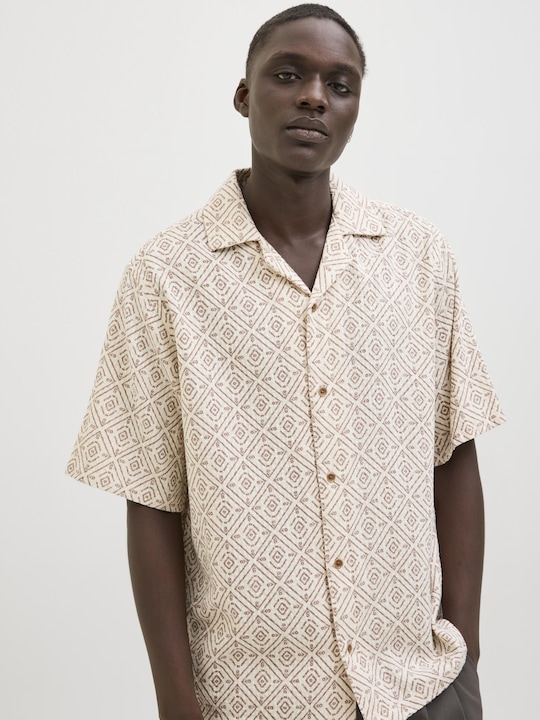 Actual product image Jack & Jones Jprbluvincent Print Resort S/S Shirt Sn (XL)