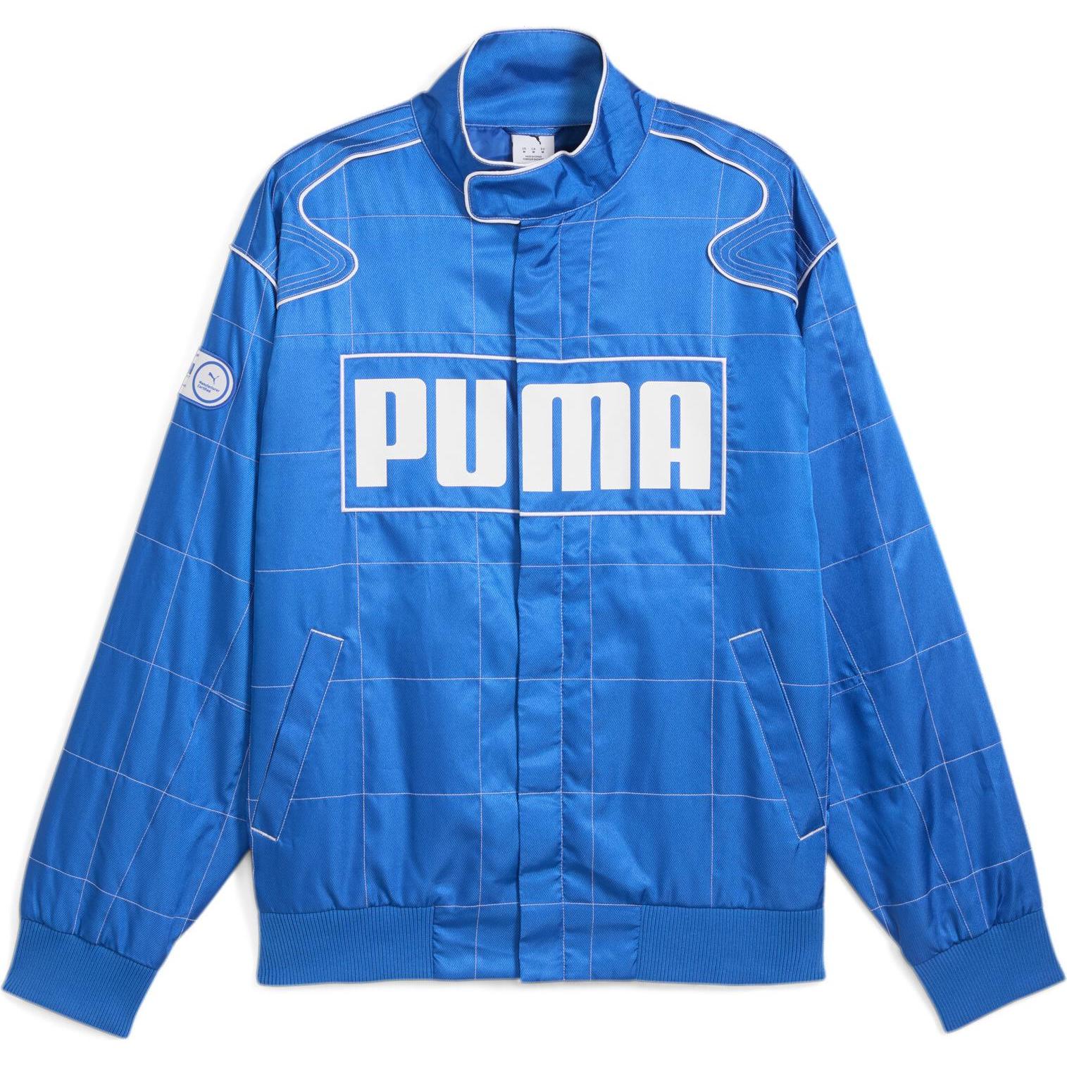 Puma, Herren, Laufjacke, ARCHIVE SEASONAL Relaxed Racer Jacket (L), Blau, L