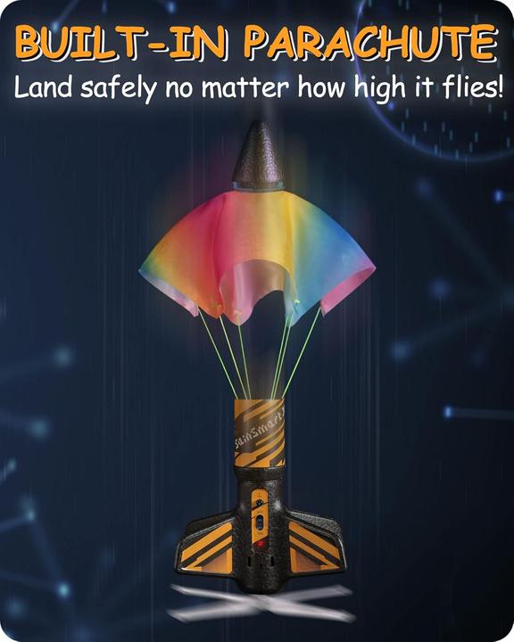 Actual product image Activity Board Rocket toy - Motorised rocket with parachute