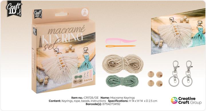 Actual product image Grafix Makramee-Schlüsselanhänger, 2 Stück.