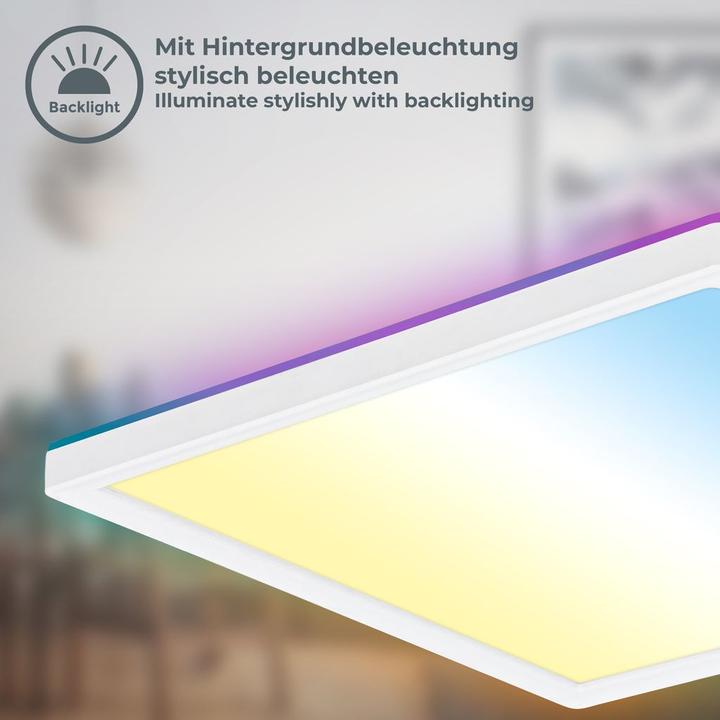 Image du produit B.K.Licht SLIM Panneau LED CCT ultraplat avec backlighte RGB (2400 lm)