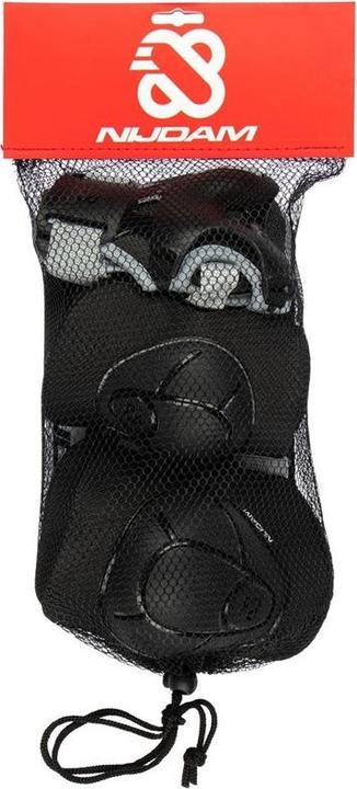 Produktbild Sko Protector set for kids NIJDAM Neo Nero N61EC01 M Black/Grey (M, Knieschoner, 6 Stück)