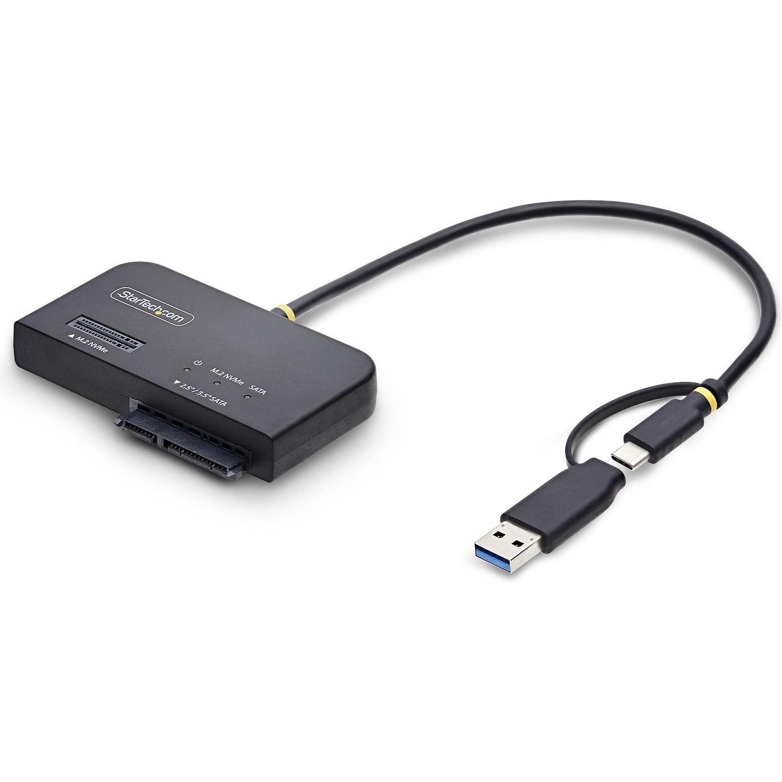 StarTech M.2 AND 2.5/3.5IN SATA ADAPTER. NMS NS ACCS (2.5", 3.5", M.2), Case per hard disk, Nero