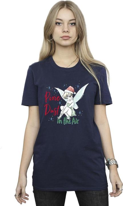 Actual product image Disney Womens/Ladies Tinker Bell Pixie Dust Cotton Boyfriend T-Shirt (XL)