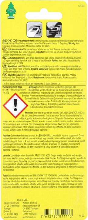 Productafbeelding Wunder-Baum Wunderbaum Ventilatiedoekje Vanillesmaak 9800813