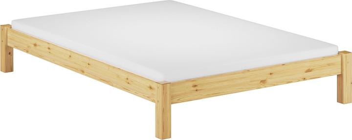 Actual product image Erst-Holz Solid lacquered pine double futon bed with mattress 140x200 on rigid slats 60.35-14M (140 x 200 cm)