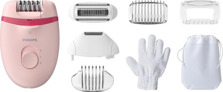 Immagine prodotto Philips Epilatore compatto con filo BRE285/00 Satinelle Essential Baltas/Rožinė, con filo