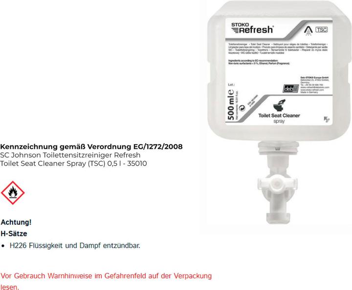 Produktbild Stoko Reinigungsspray Refresh, 500 ml