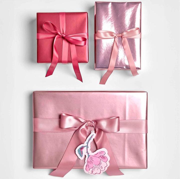 Produktbild Rico Design Geschenkpapier Metallic Rot, Matt, FSC (1x)