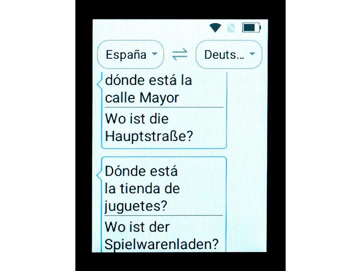 Actual product image Simvalley Mobile real-time language translator