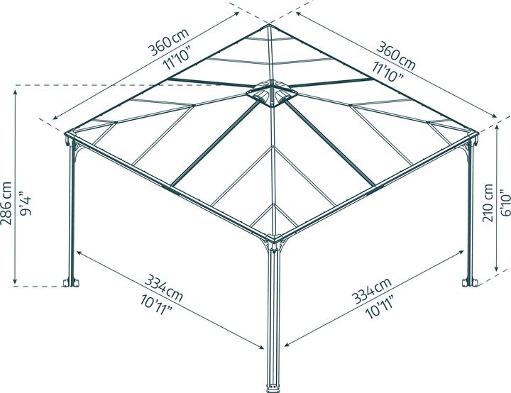 Produktbild Palram Palermo 3600 (360 cm, 360 cm)