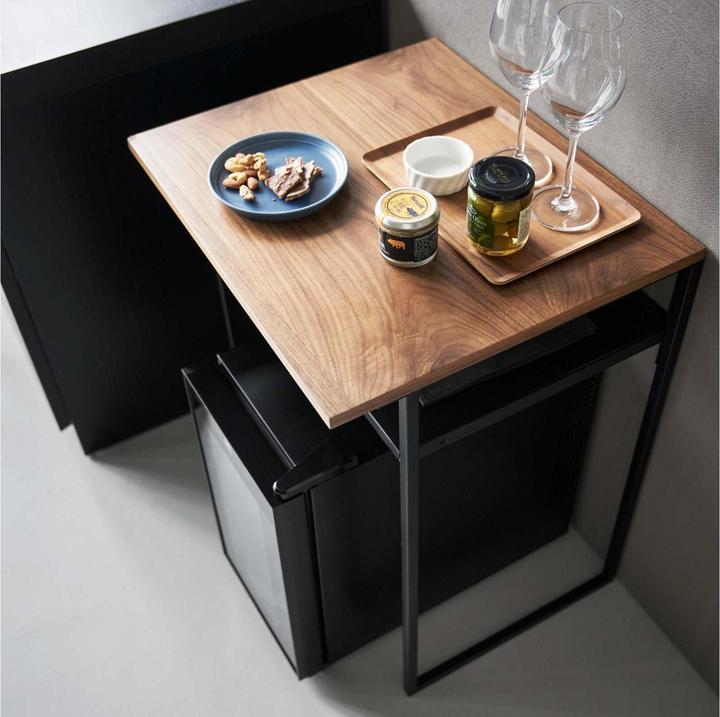 Image du produit Yamazaki Table avec plateau en bois et rallonge TOWER (53 x 45.20 x 66.80 cm)