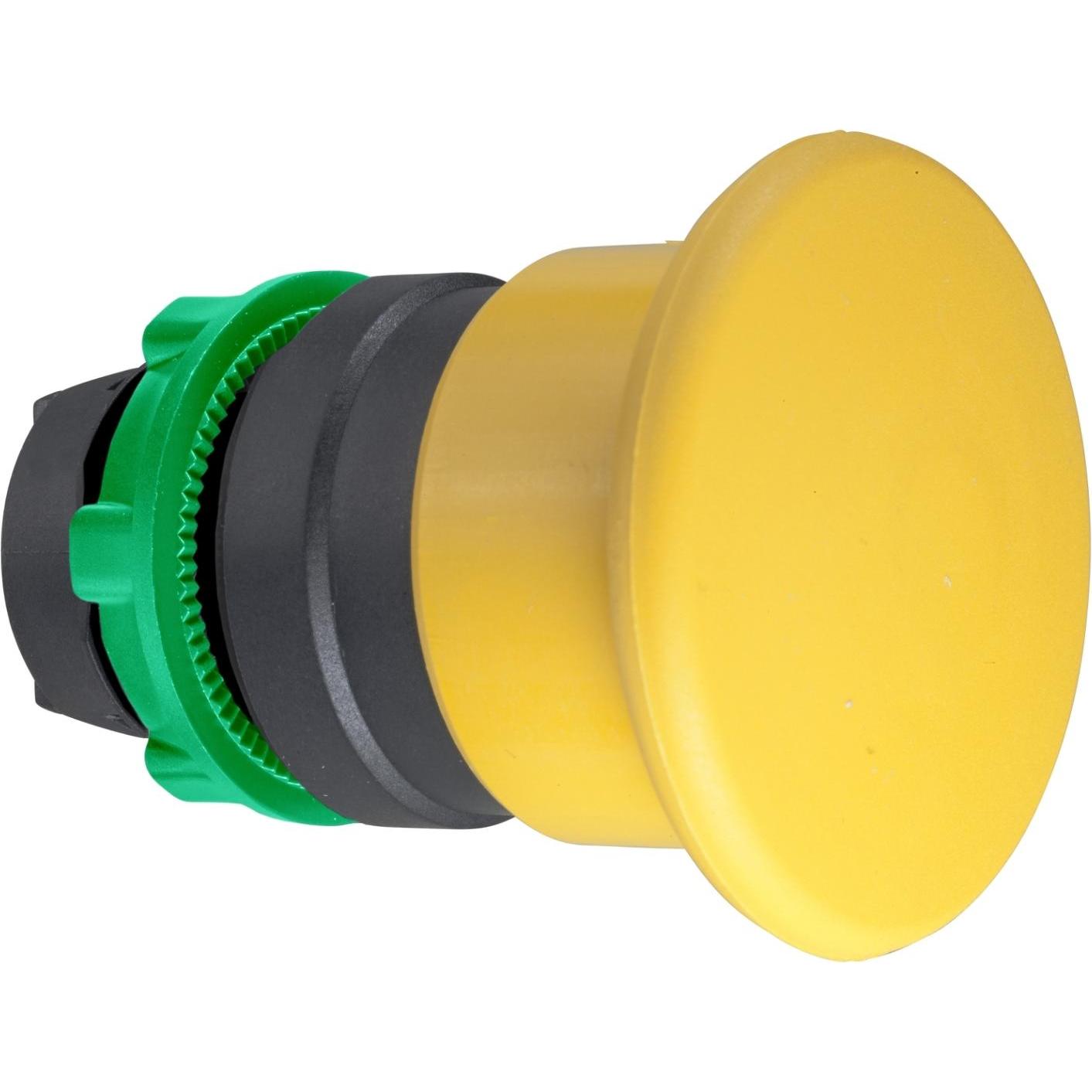 Schneider Electric Pulsante a fungo giallo rotondo 22mm IP66, Pulsante + Interruttore, Giallo