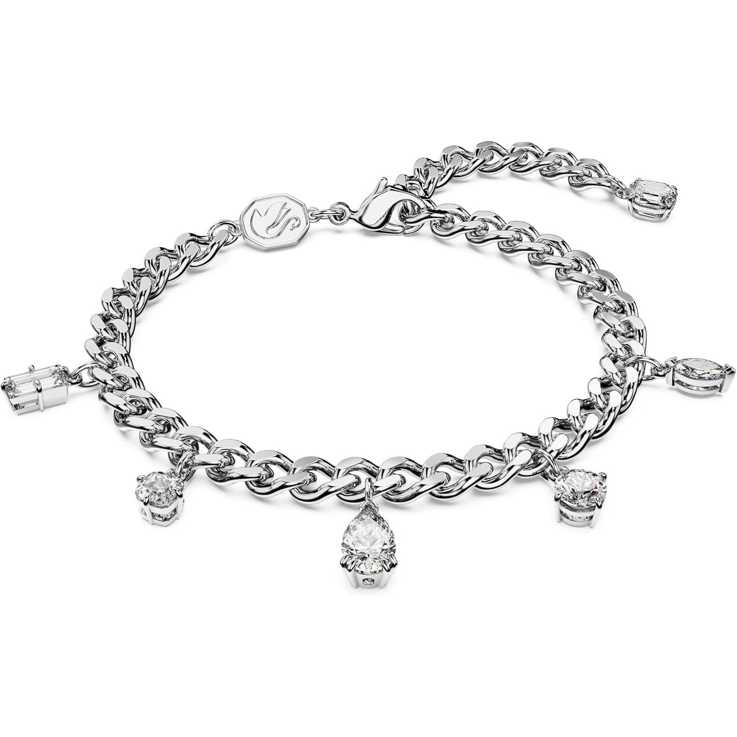 Swarovski, Bracciale, Bracciale Dextera Vari Tagli Bianco, (20 Cm, Metallo Swarovski)