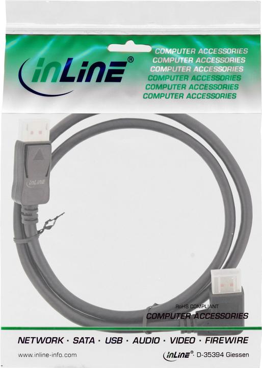 Actual product image InLine DisplayPort 1.4 cable (5 m)
