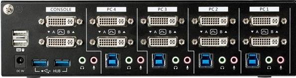 Produktbild StarTech 4 Port Dual Monitor Dvi Kvm