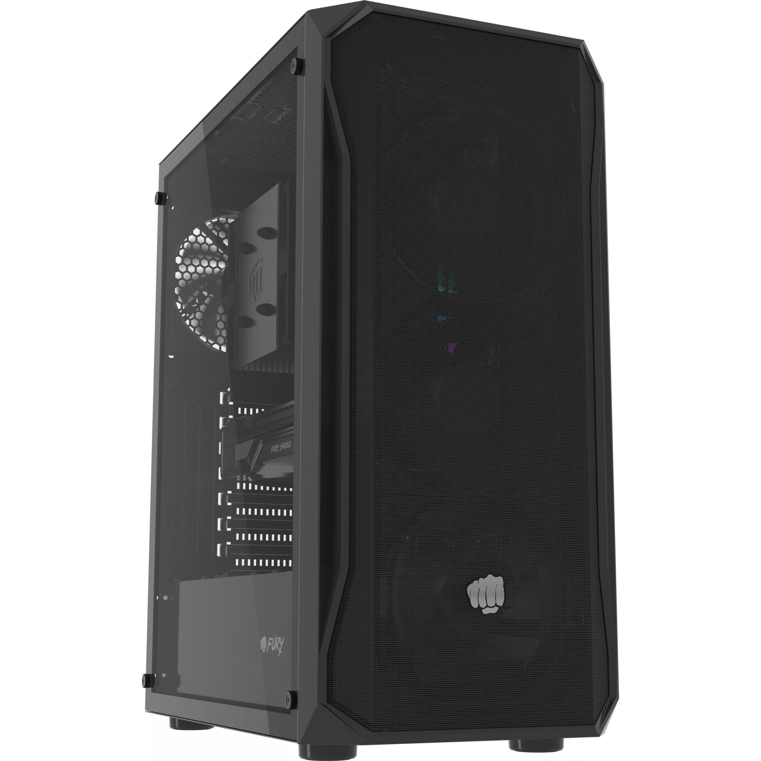 Fury Obudowa Shobo SH4F (NFO-2152) (Mini-ITX, ATX, mATX), PC Gehäuse, Schwarz