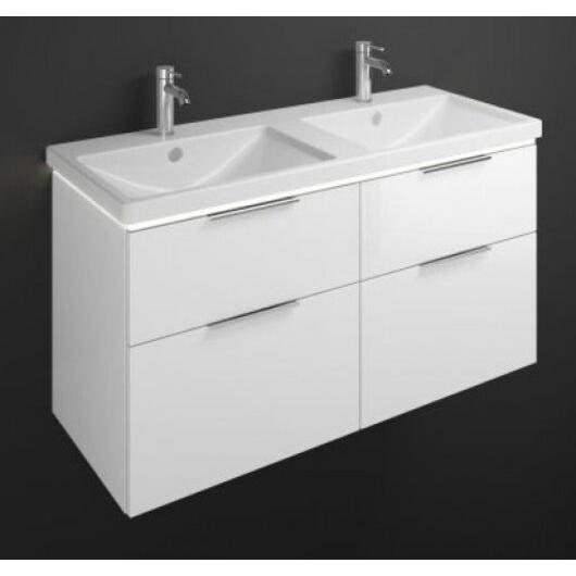 Thumbnail - burgbad, Badmöbelset, Eqio Keramik-Doppelwaschtisch inklusive Waschtischunterschrank und LED-Waschtischunterschran