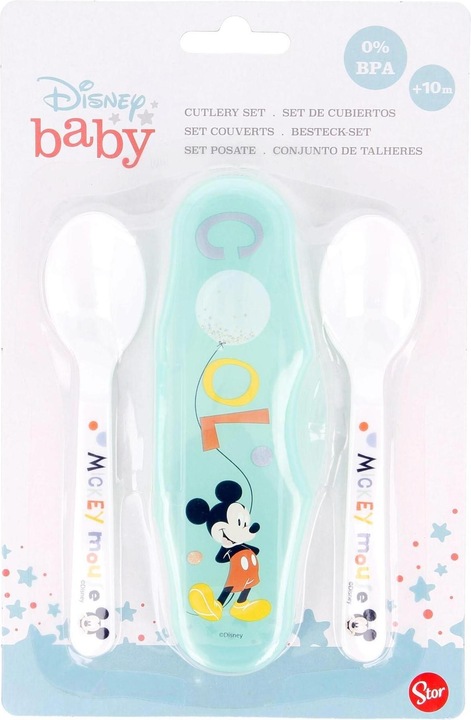 Actual product image Stor Baby spoon travel set Mickey Mouse