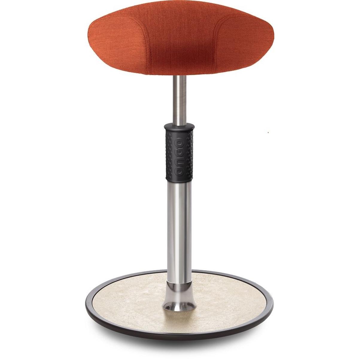 Ongo, Bürostuhl, Sitz- Stehhocker Free Tall Triangel kvadrat Remix Orange chrom /cremeweiss