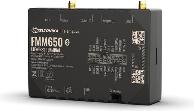 Teltonika 4G LTE Cat M1 Tracker with Backup Battery & External Antennas
