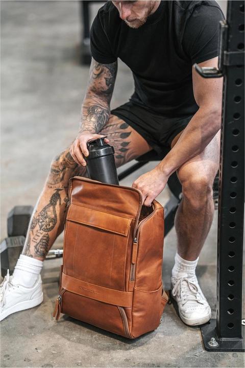 Productafbeelding Chesterfield Rijk Leren Laptop Rugtas - 15.4 inch - Cognac (19 l)