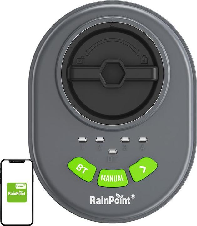 Image du produit RainPoint 4-zone sprinkler controller with app, Bluetooth (Ordinateur d'irrigation)