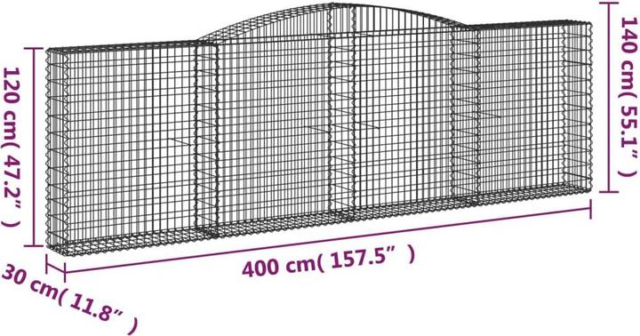 Produktbild vidaXL Gabionenkorb