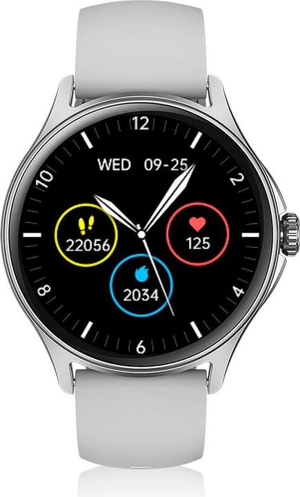 Actual product image Niceboy Uhr Pixel 2 silber / Smartwatch / 1,38" IPS / IP67 / BT 5.3 (46 mm)