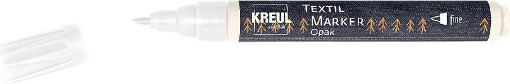 Image du produit Kreul Textilmarker OPAK, Rundspitze fine, weiá (Blanc, 2 mm, 1 x)