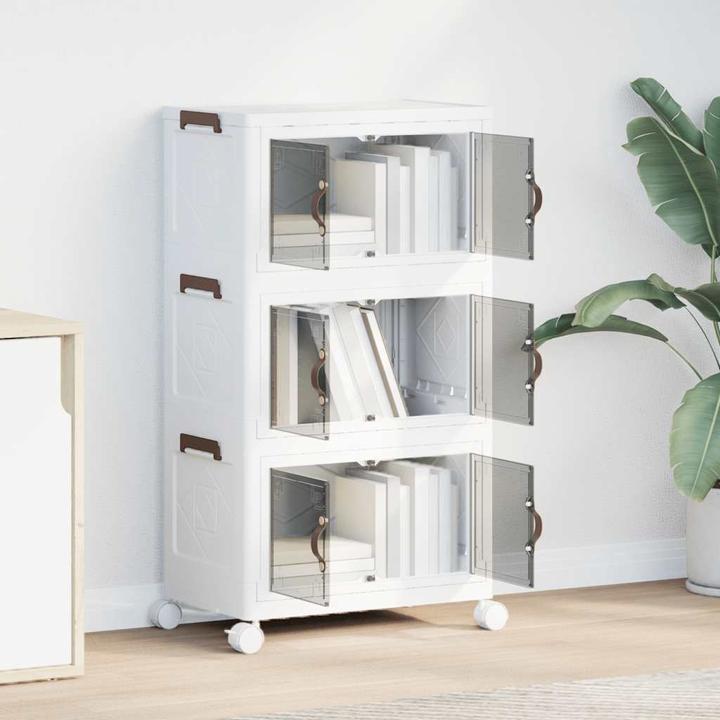 Actual product image vidaXL Storage box with wheels Stackable 3-tier 28 L (28 l)