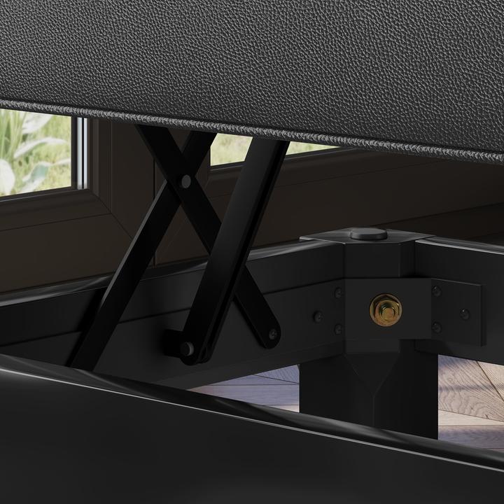 Immagine prodotto Homcom Klavierbank Gummiholz, Kunstleder Schwarz