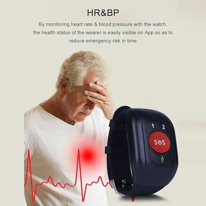 Immagine prodotto Seremy Orologio GPS per Anziani con Tracciamento, Allarme Caduta, Monitoraggio Cardiaco e Pressione