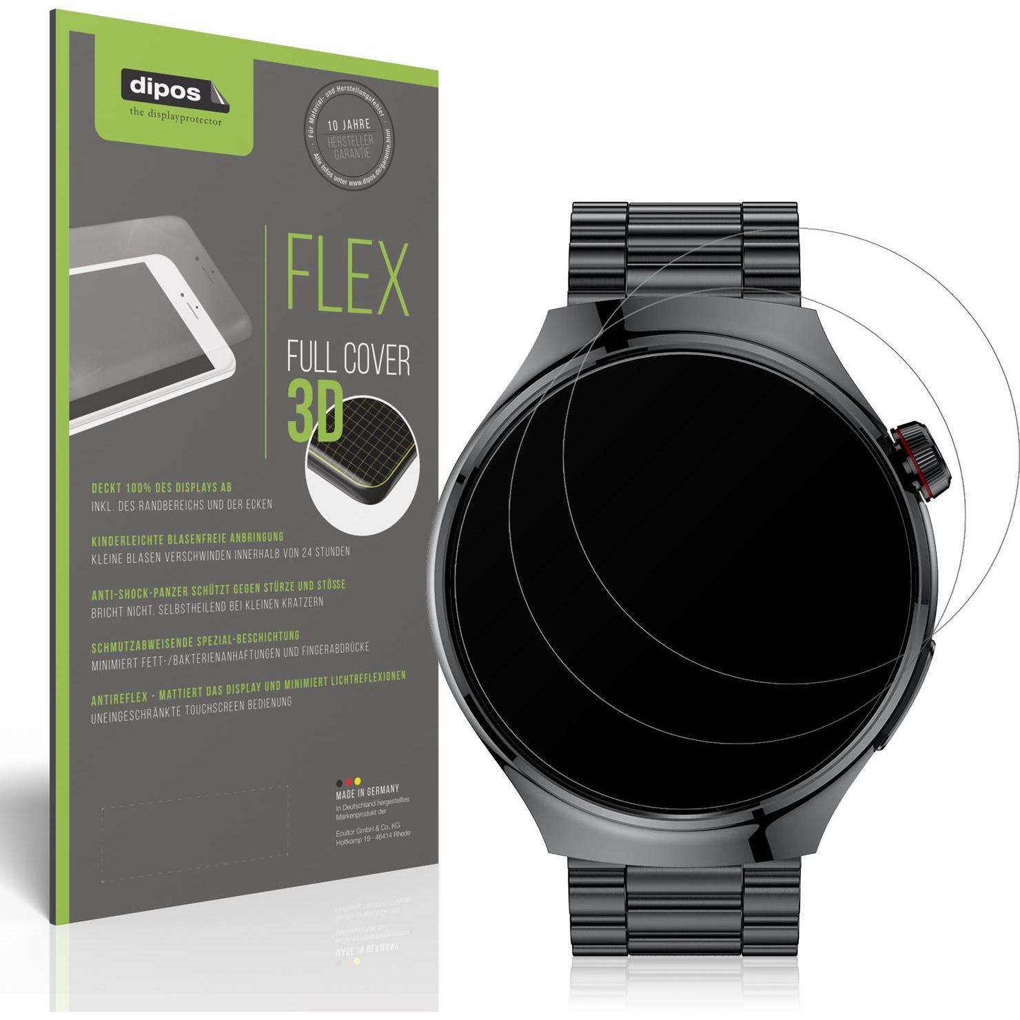 Dipos Full Cover Schutzfolie Matt, Smartwatch Schutzfolie, Transparent