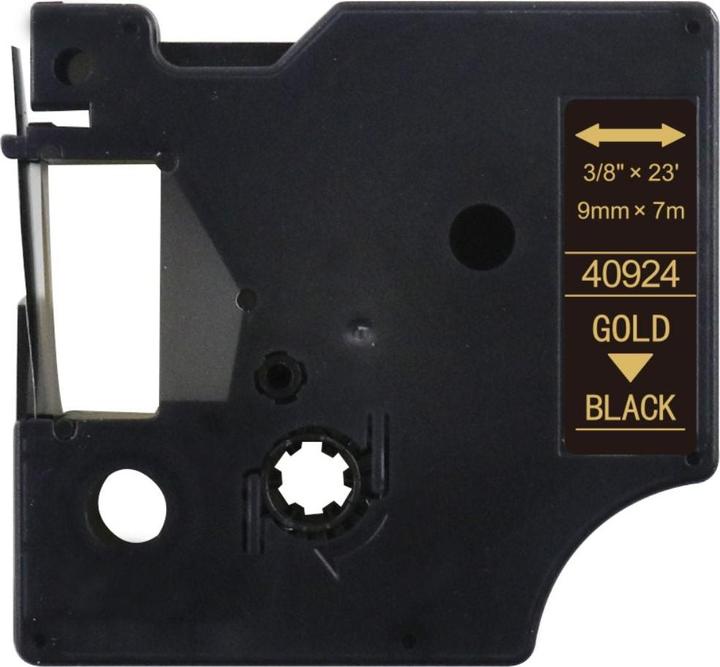 Produktbild Hermex Alternatives Etikettenband zu Dymo D1 40924 Beschriftungsband (0.90 cm, Gold, Schwarz)