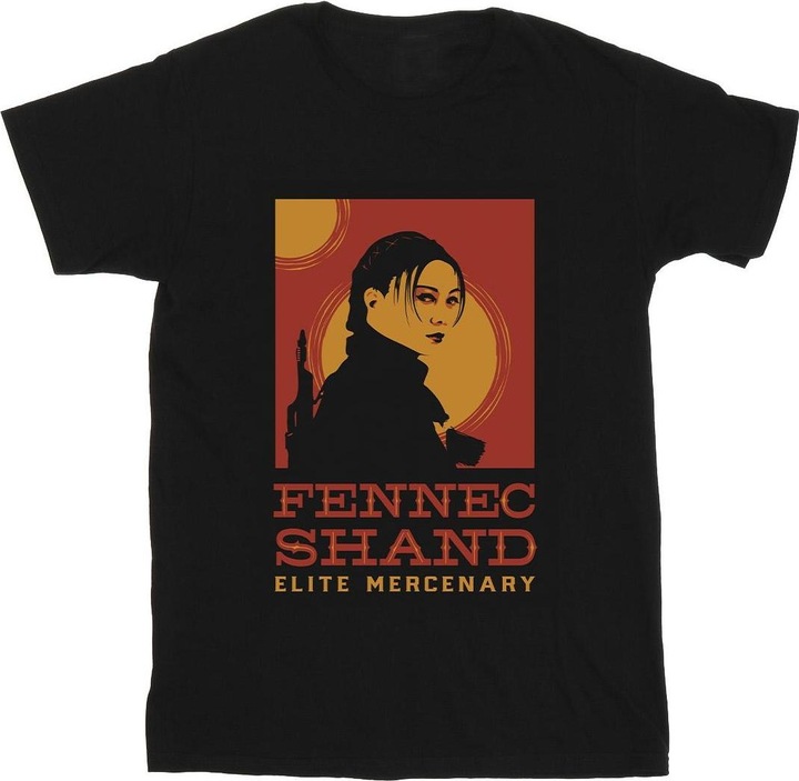 Actual product image Star Wars Mens The Book Of Boba Fett Elite Mercenary Fennec T-Shirt (S)