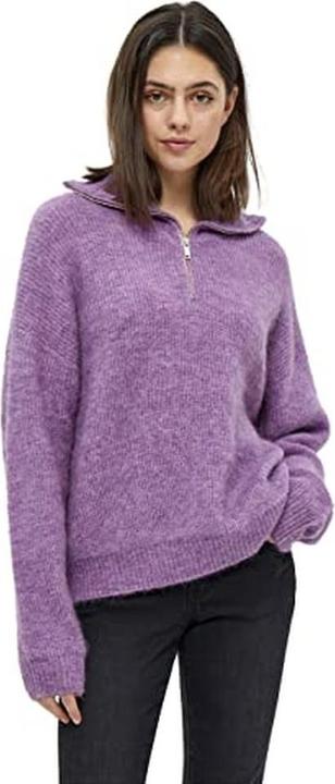 Produktbild Desires Gerippter Strickpullover mit Reissverschlussfront und Rollkragen (XS)