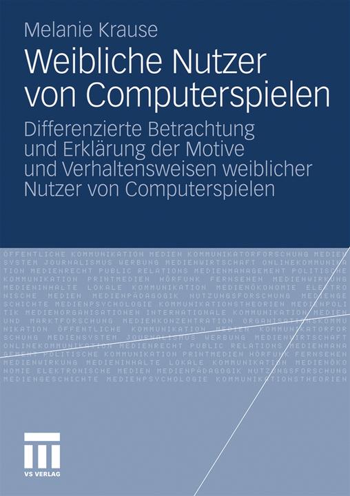 Produktbild Weibliche Nutzer von Computerspielen (Deutsch, Melanie Krause, 2010)