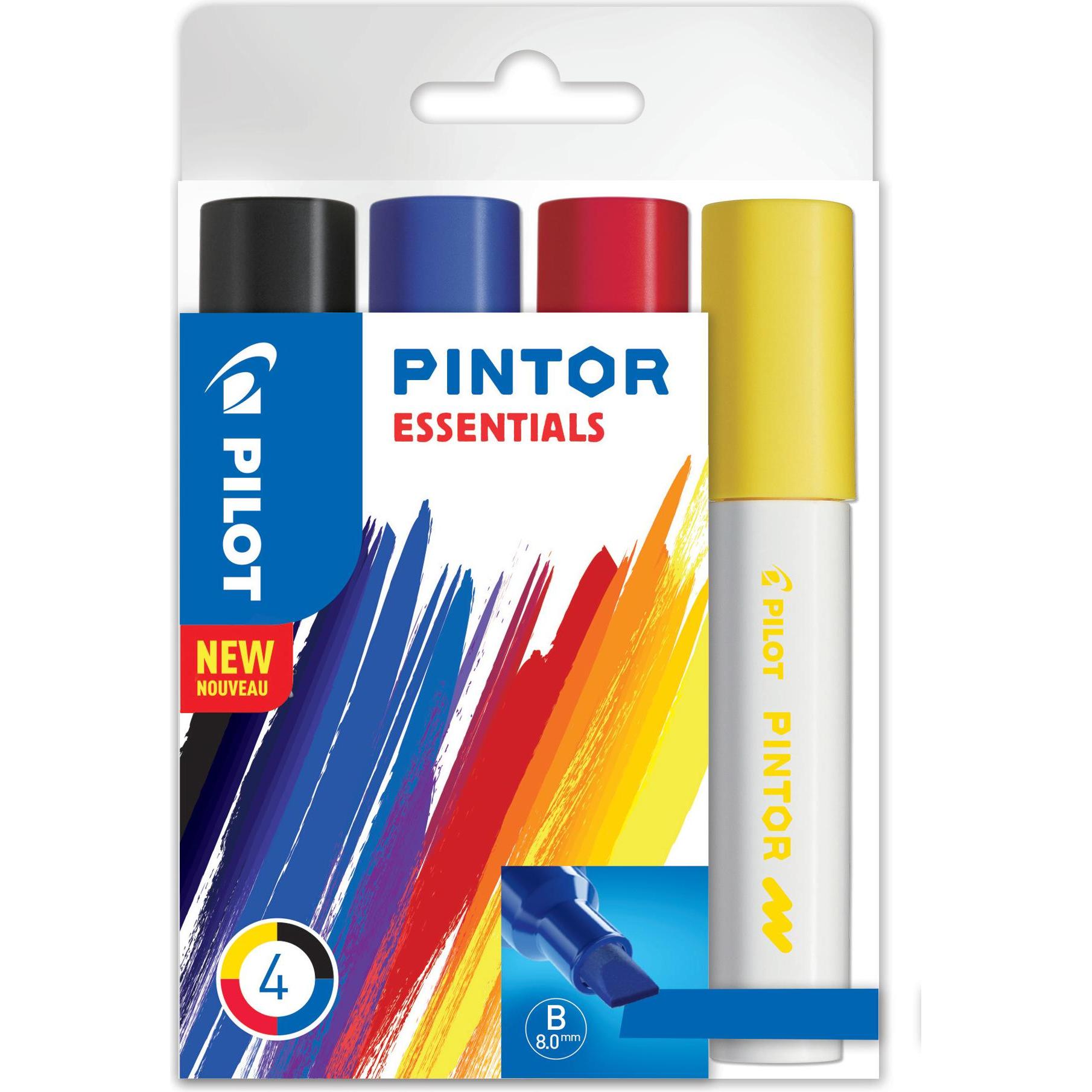 Pilot, Marker, Pintor Breit Essentials Set à 4 (Mehrfarbig, 8 mm, 4 x)