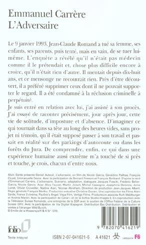 Immagine prodotto L'Adversaire (Francese, Emmanuel Carrère, 2015)