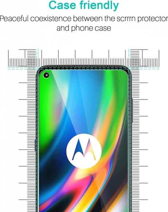 Image du produit Screenguard Motorola Moto G9 Plus Film de protection en verre blindé Case Friendly Design (1 pièce(s), Motorola Moto G9 Plus)