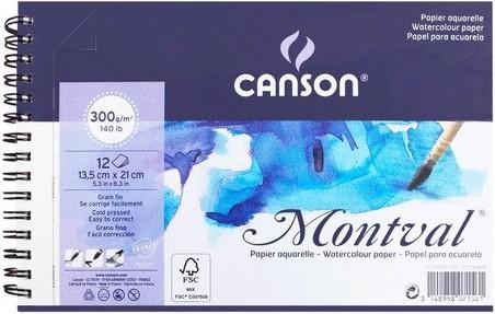 Produktbild Canson AQUARELLBLOCK MONTVAL 13.5x21 12bl (13.5 x 21 cm)