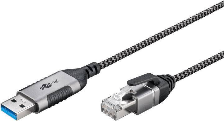 Actual product image Goobay Ethernet cable USB-A 3.0 to RJ45, Slim, 2 m (USB 3.0, RJ45 (1x))