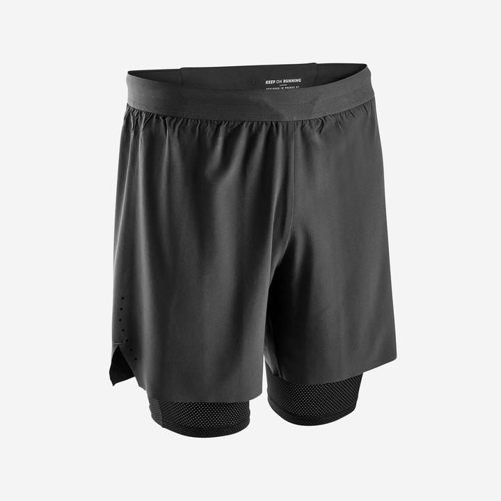 Produktbild Kiprun Laufshorts Herren Tights 2-in-1 - schwarz (L)