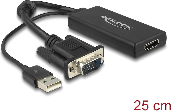Delock VGA su (HDMI, 25 cm)