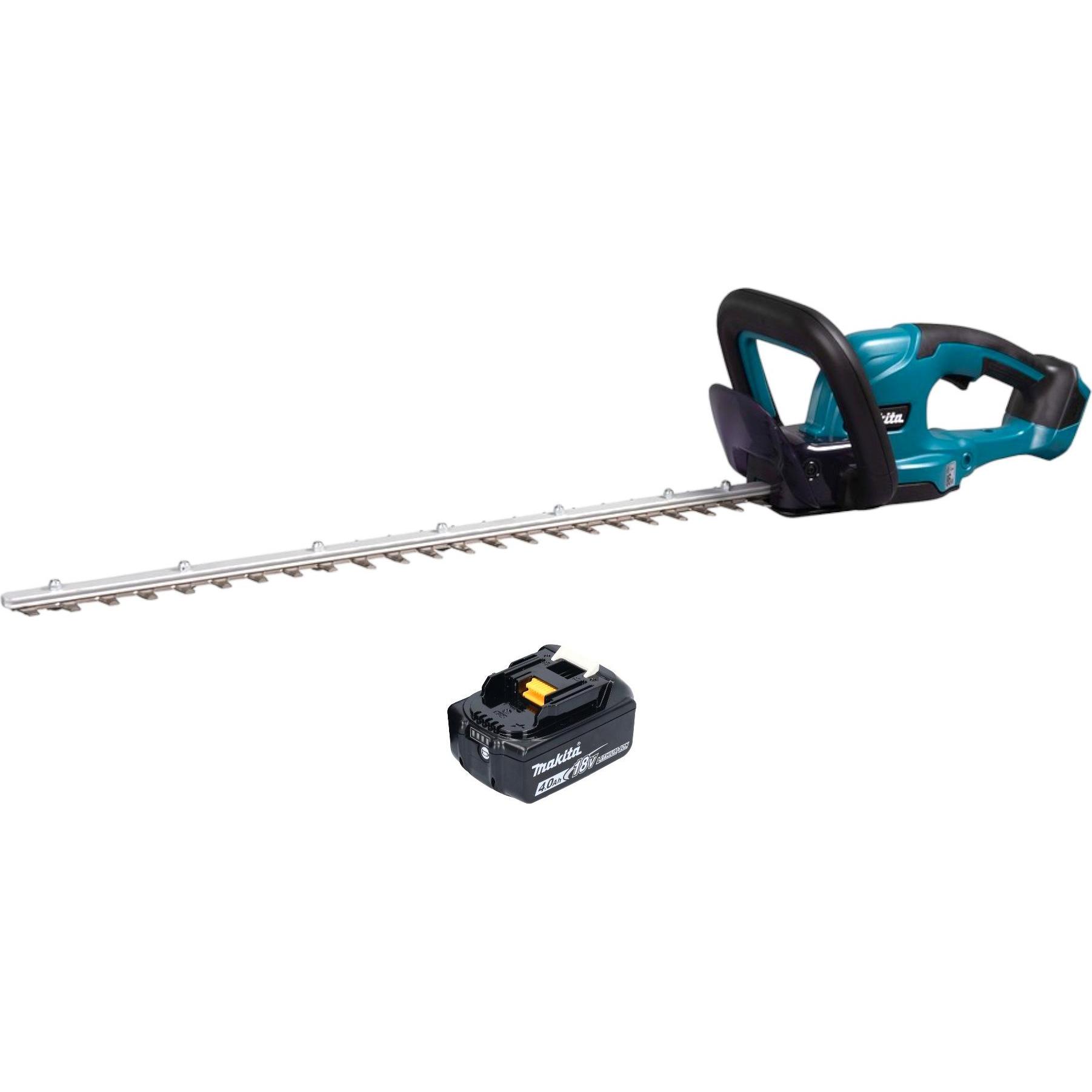 Makita, Heckenschere, DUH 607 M Akku Heckenschere 18 V 60 cm + 1x Akku 4,0 Ah - ohne Ladegerät (Akkuheckenschere)