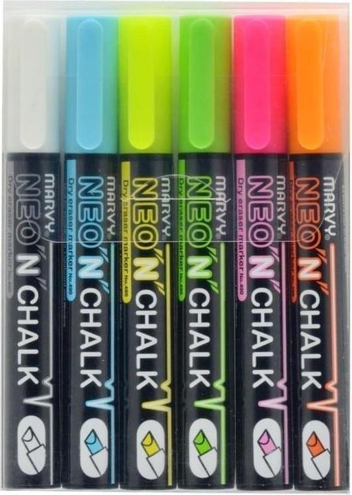 Image du produit Marvy Neon-Kreidemarker, 6 Farben (6x)