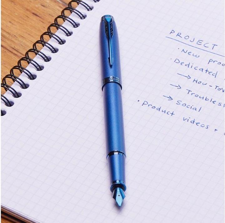 Actual product image Parker Pen Fountain pen IM Monochrome PVD M (Blue, 1 x)