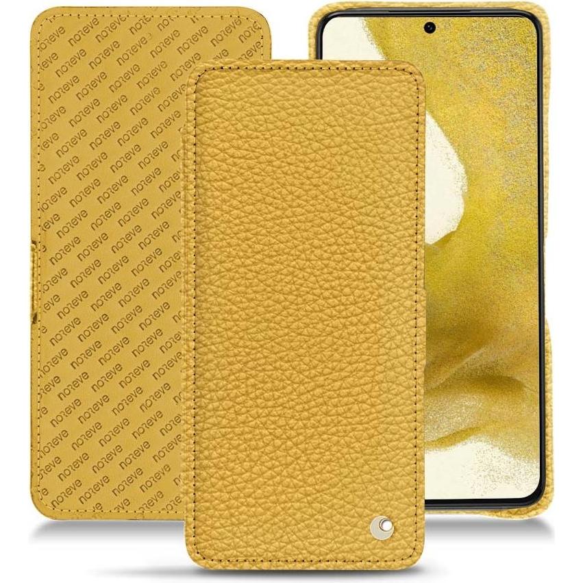 Noreve Lederschutzhülle horizontal (Samsung Galaxy S22), Smartphone Hülle, Orange